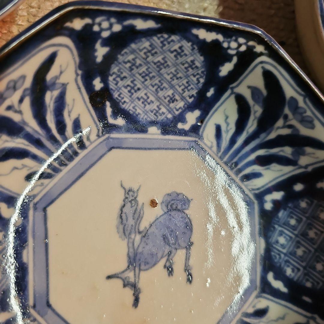 江戸後期 古伊万里 染付八角麒麟鉢 5客 - メルカリ