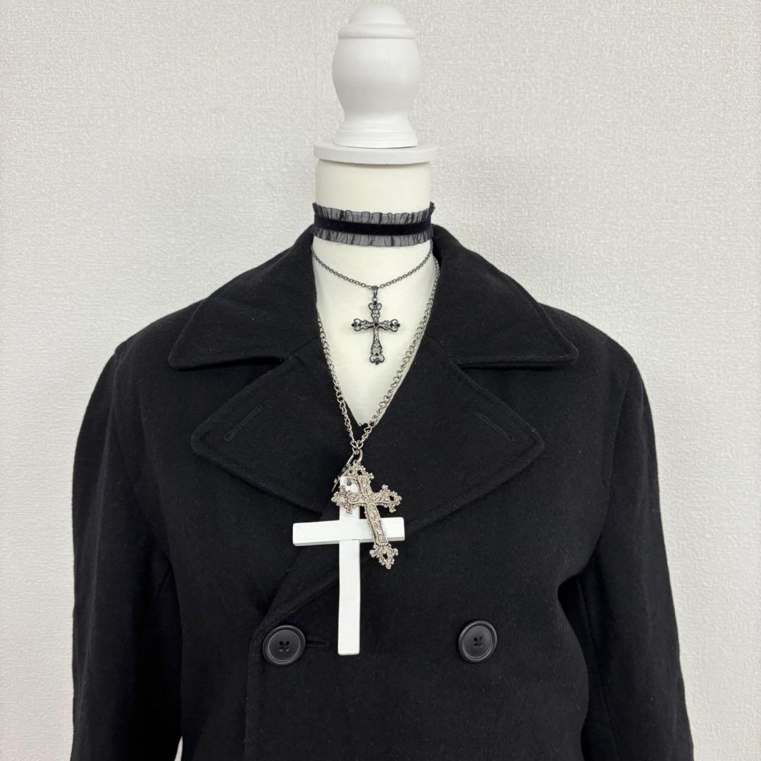 ダークコアy2k NANA 平成 ギャル ロック ウールコート ピーコート