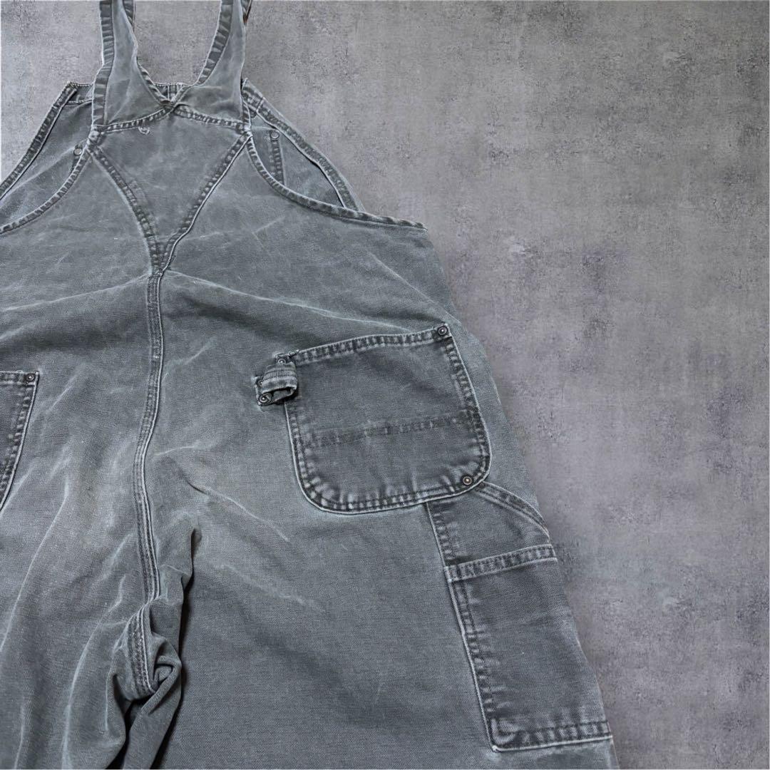 カーハートダブルニーオーバーオールダック地モスグリーンビッグ