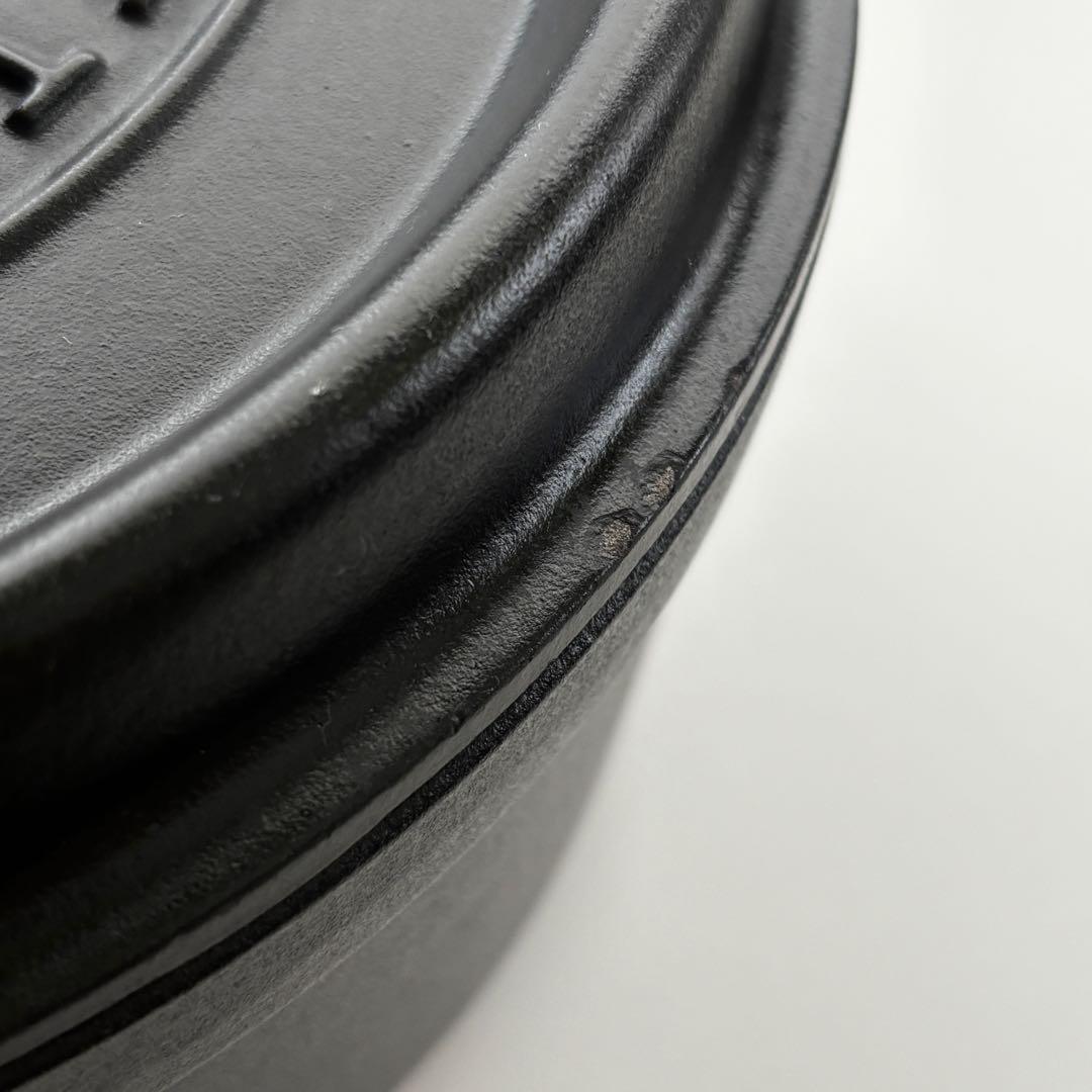 ストウブ　ピコ・ココットラウンド　ブラック　24cm 3.8L 鋳物ホーロー鍋