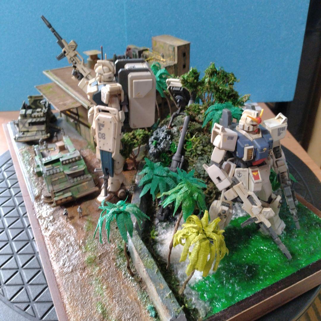 危険地帯」ガンプラ完成品ジオラマ