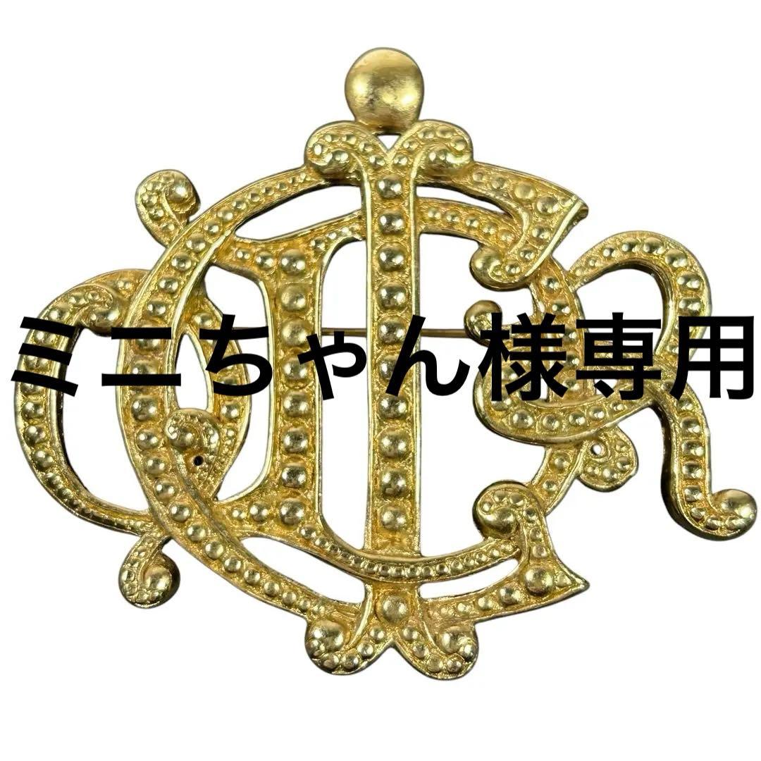 【ミニちゃん】ディオール　ブローチ　エンブレム Christian Dior - クリスチャンディオール ピンブローチ エンブレム