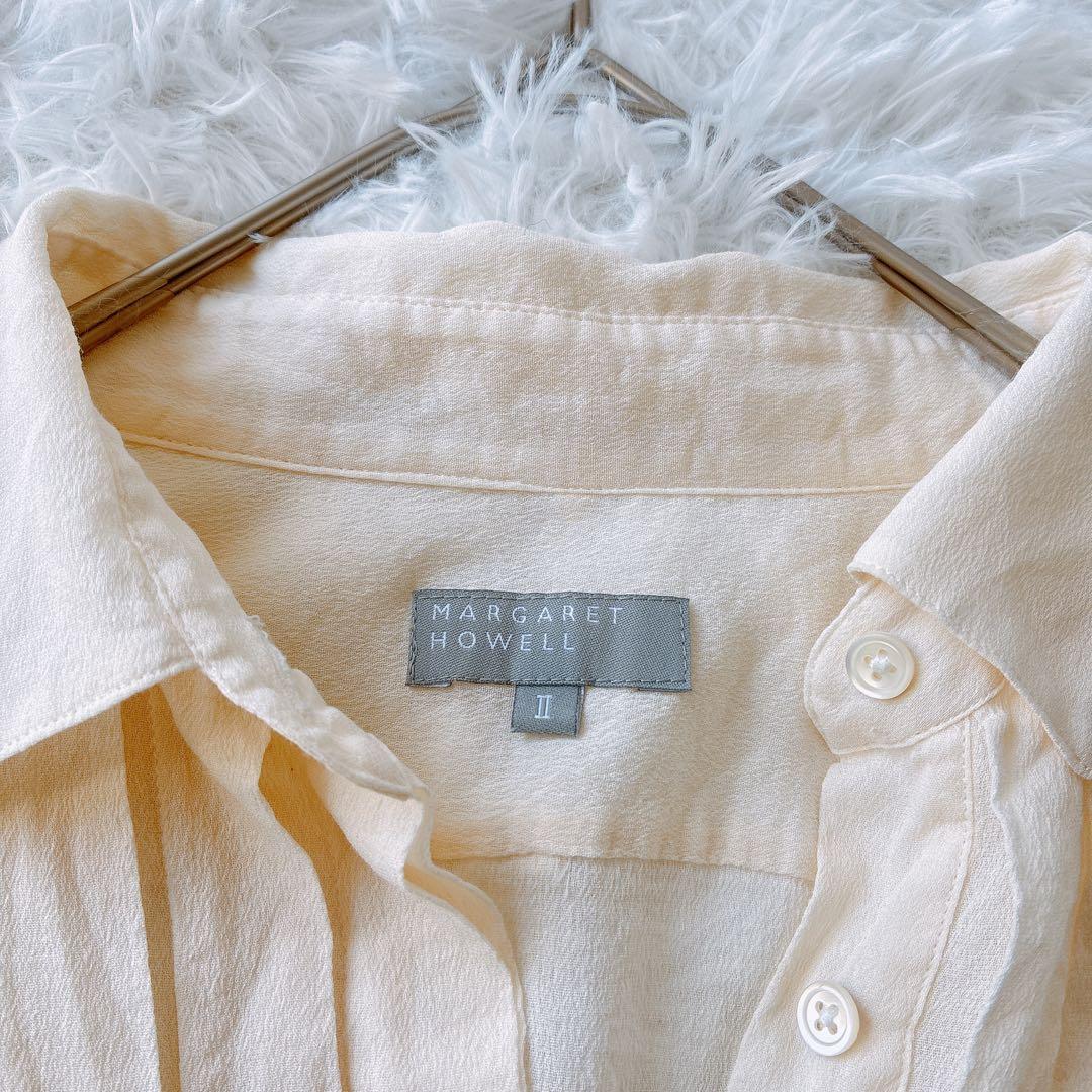 マーガレットハウエル ピンタック シャツ ブラウス コットン 絹 - メルカリ