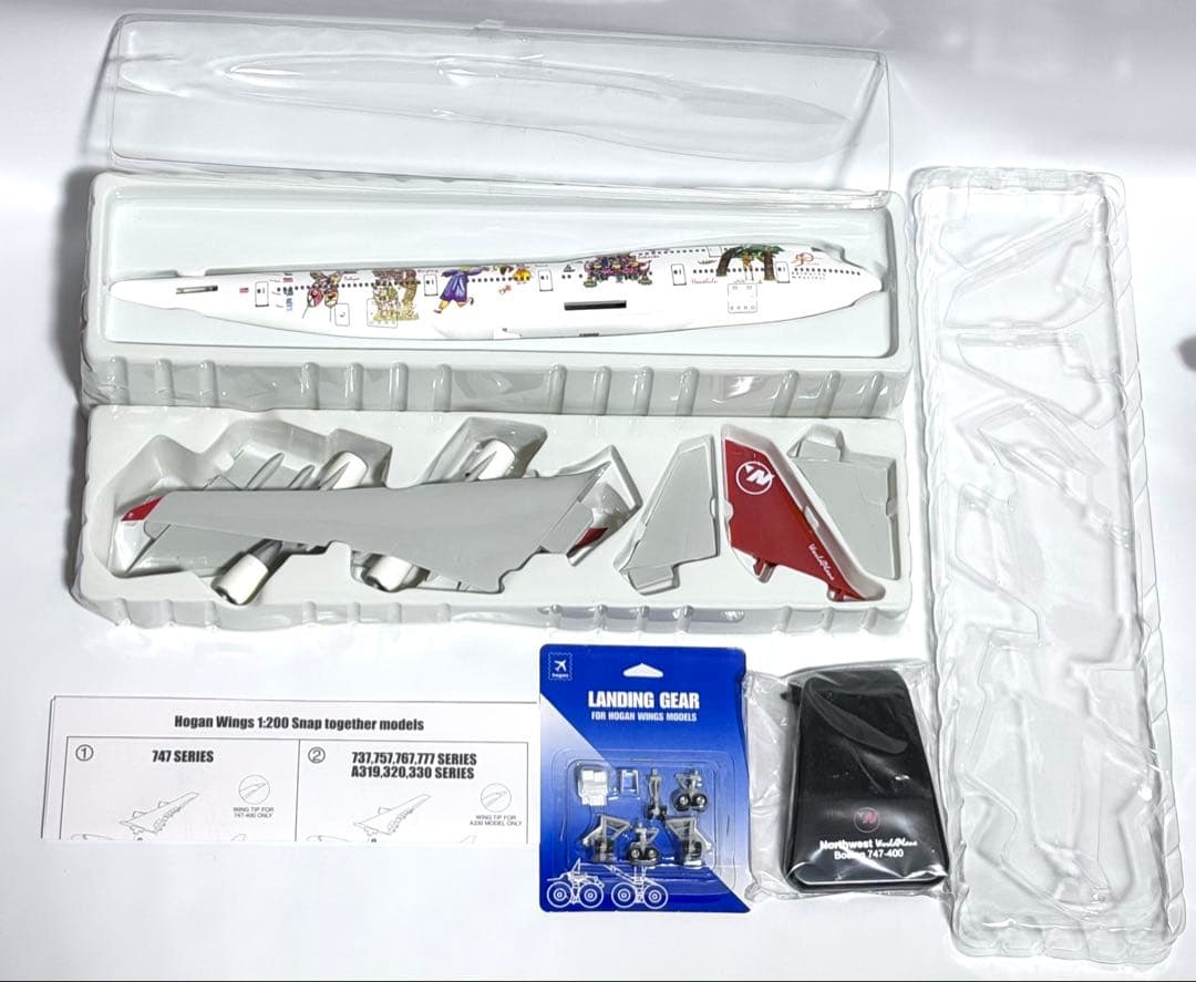 hogan 1/200 B747-400ノースウエスト航空 特別塗装 ギア付 - メルカリ