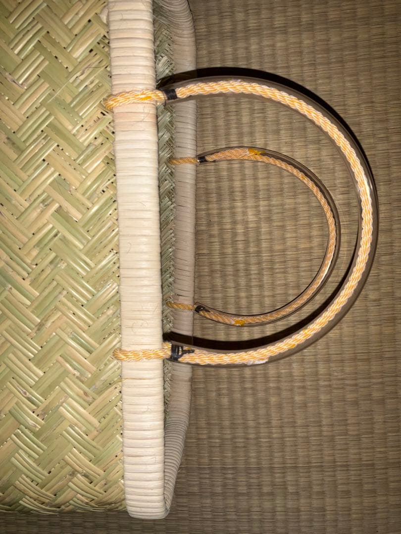 鳥越竹細工 市場かご 大サイズ 取手ビニール 黄金色○期間限定 - メルカリ