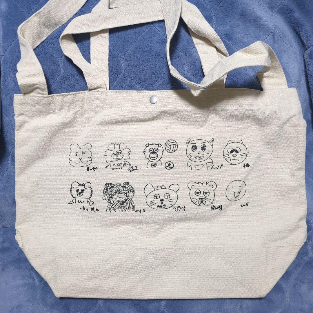ウルフドッグス名古屋 選手によるウルドくん似顔絵トートバッグ - メルカリ
