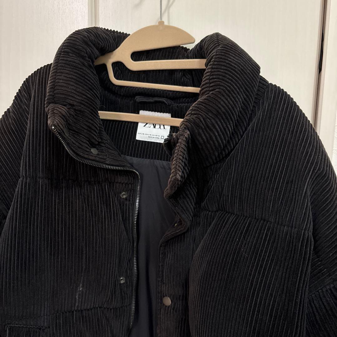 ZARA コーデュロイ ダウンジャケット メンズダウン - メルカリ