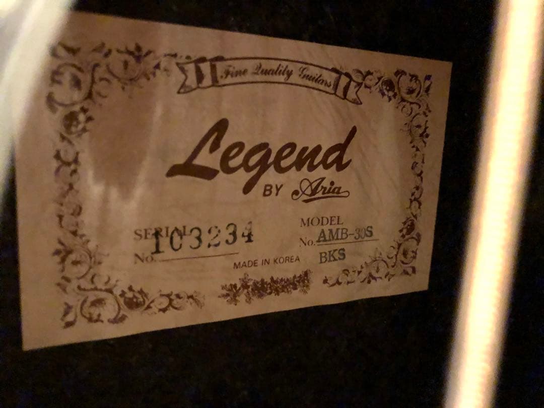 Legend by Aria AMB-30S BKS エレアコ - メルカリ