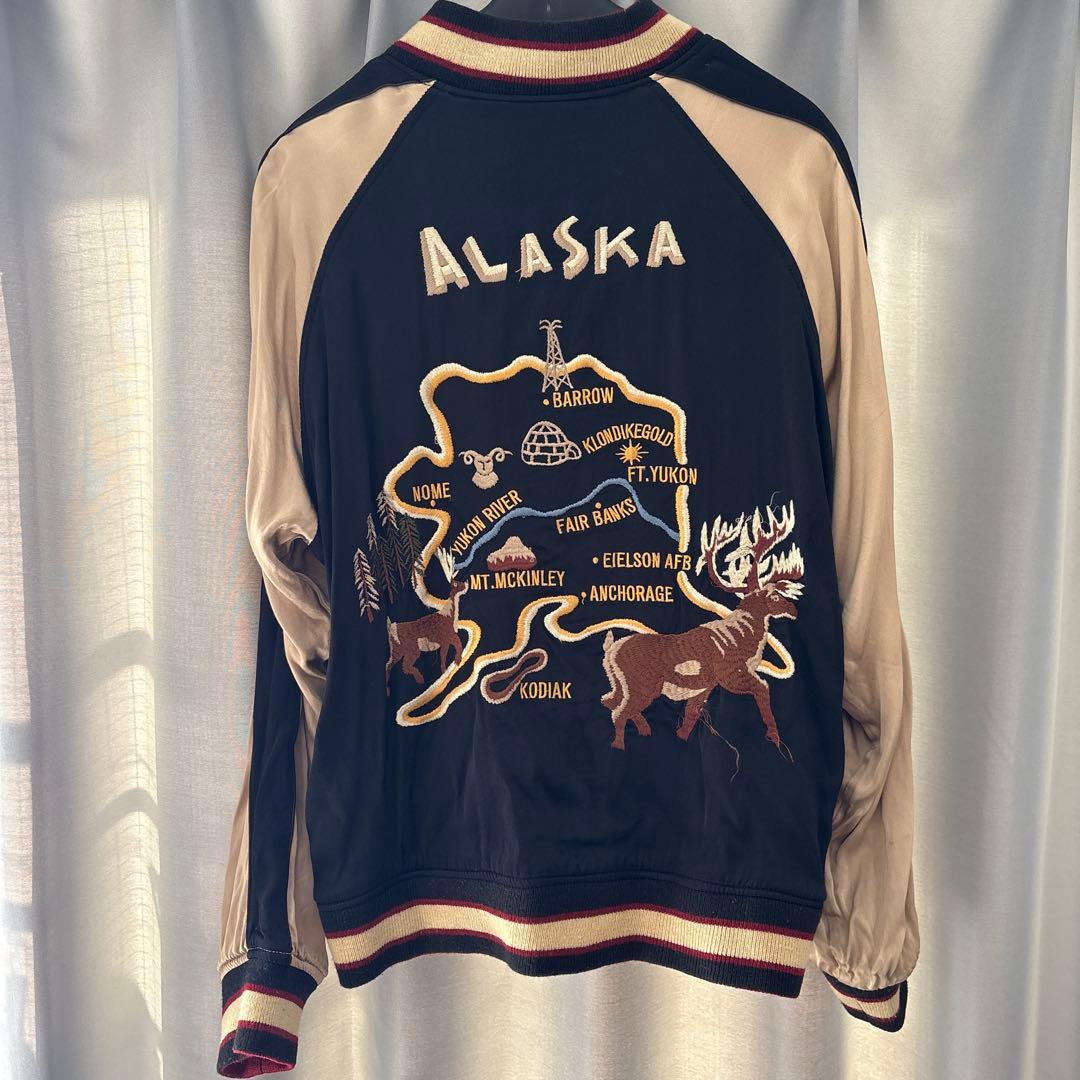 HOUSTON スカジャン リバーシブル 腕犬ぞり アラスカ