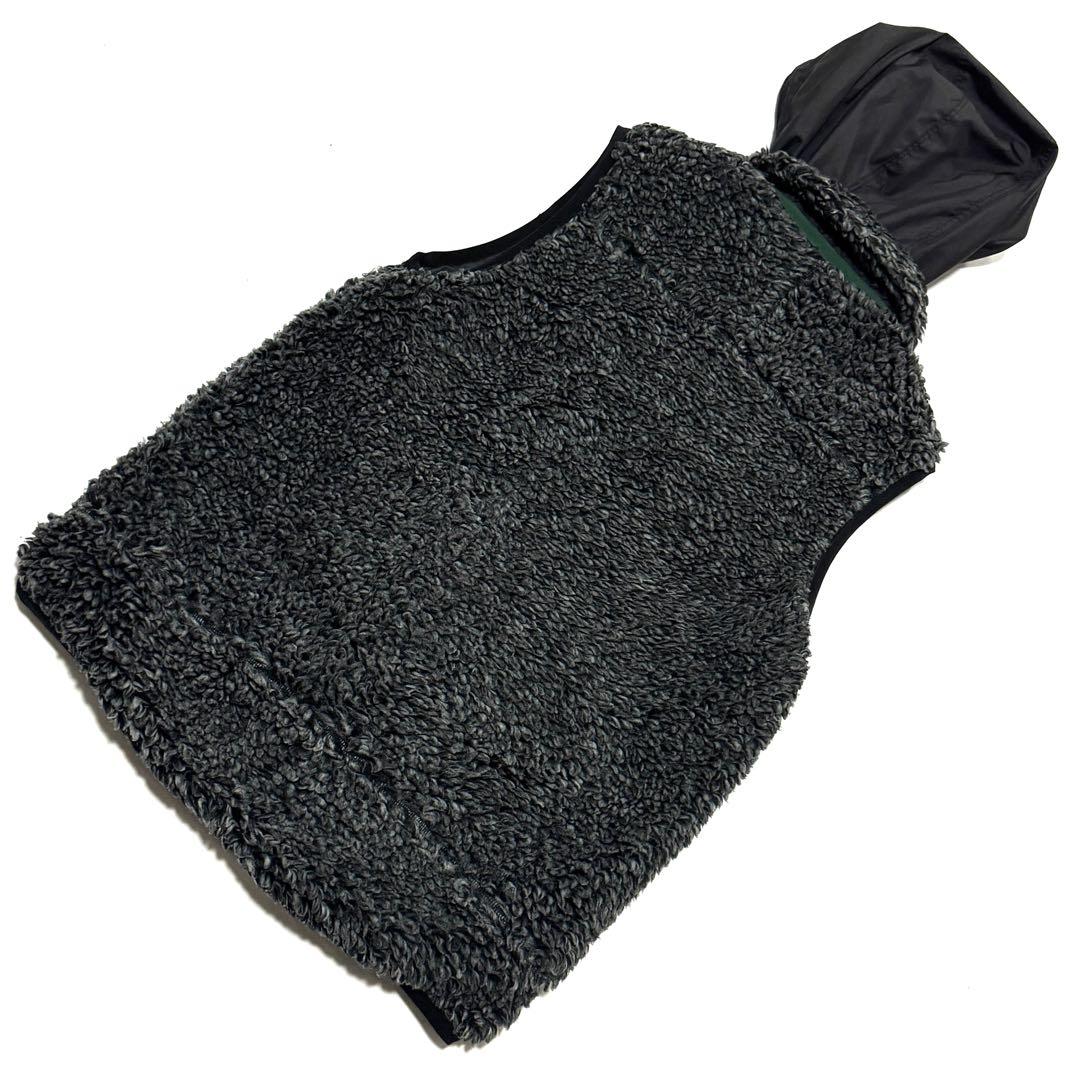 美品 サカイ 日本製 リバーシブル フリース ベスト グレー×ブラック