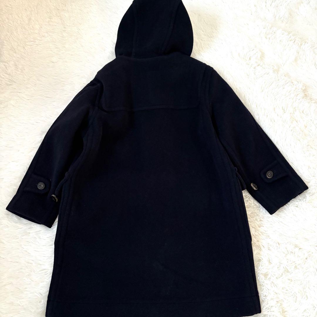 MoorBrook製生地】ダッフルコート ヘリンボーン ネイビー 英国製 M