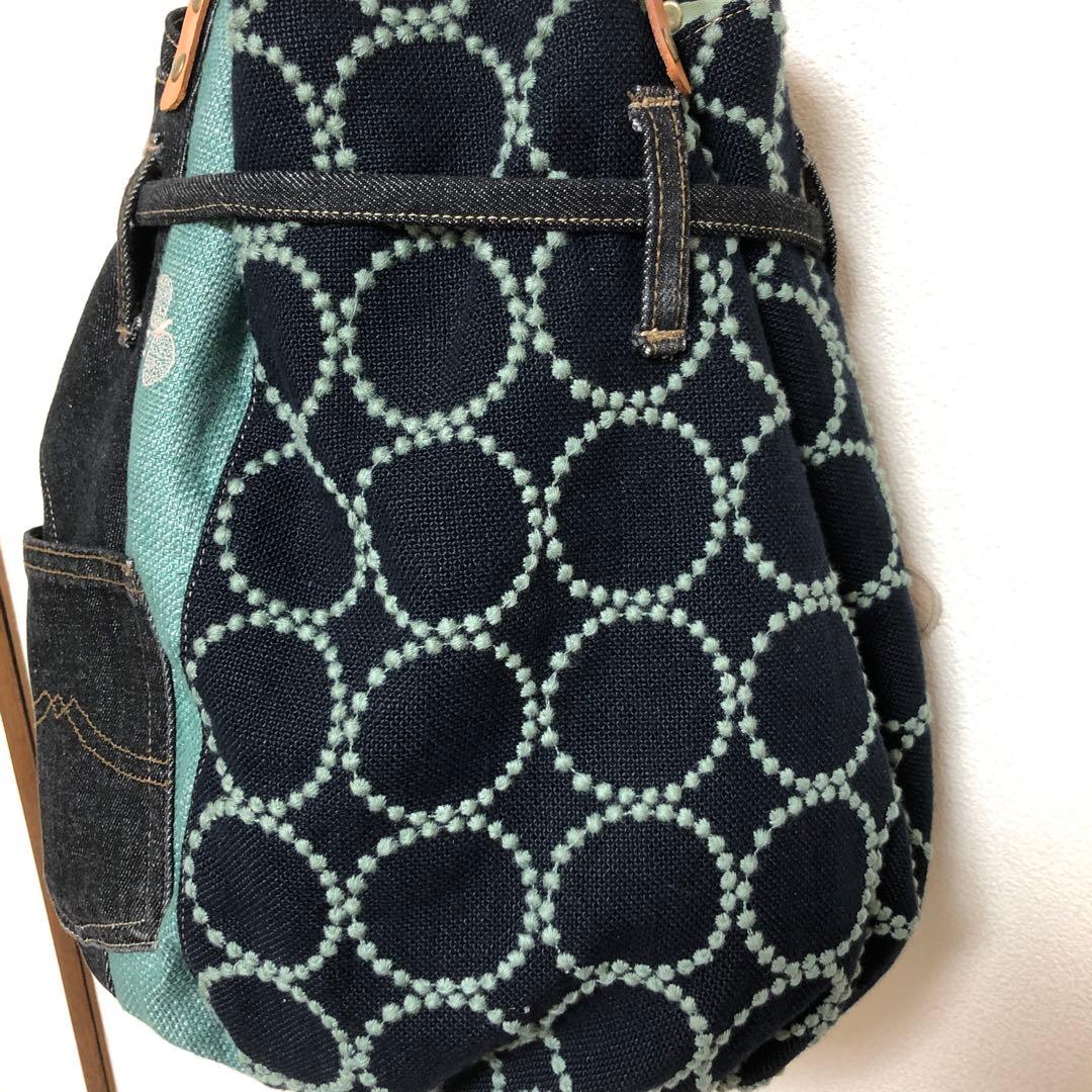 ミナペルホネン ＊ハンドメイド　Poco bag 《タンバリン》リメイクデニム②