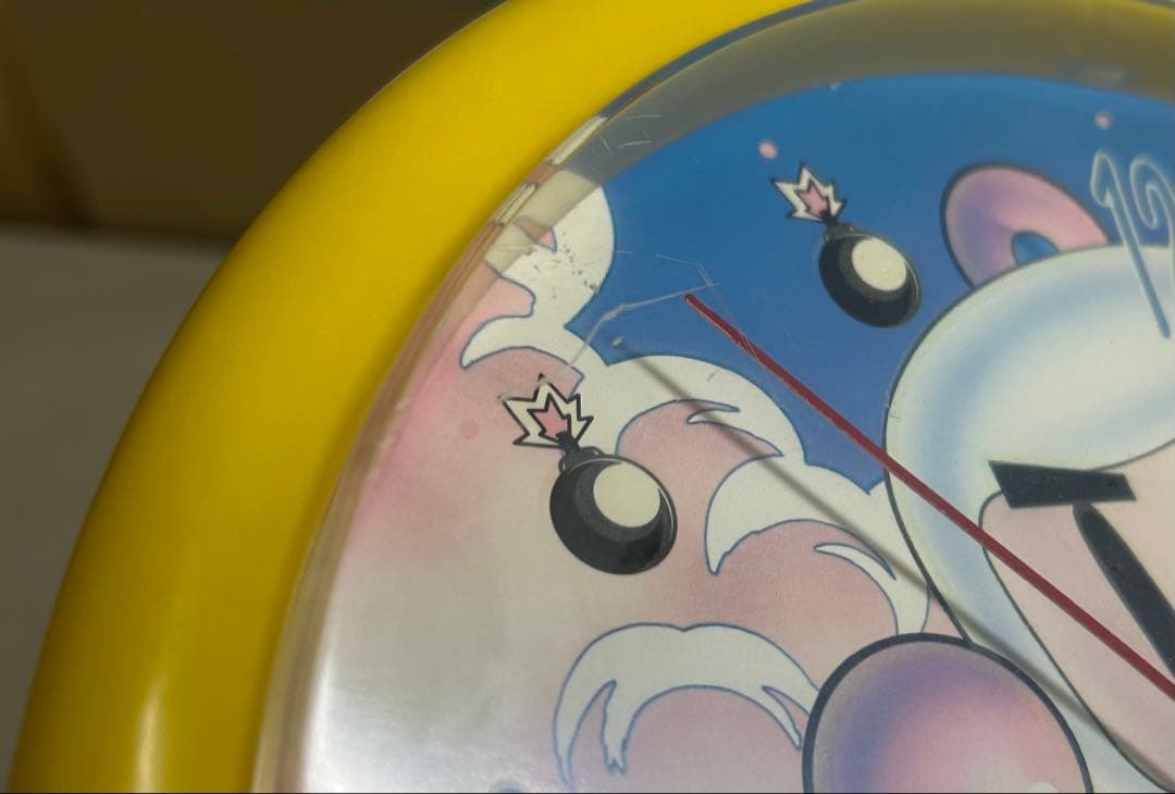 J201 希少 90s ボンバーマン4 光る掛時計 非売品 ゲーム おもちゃ