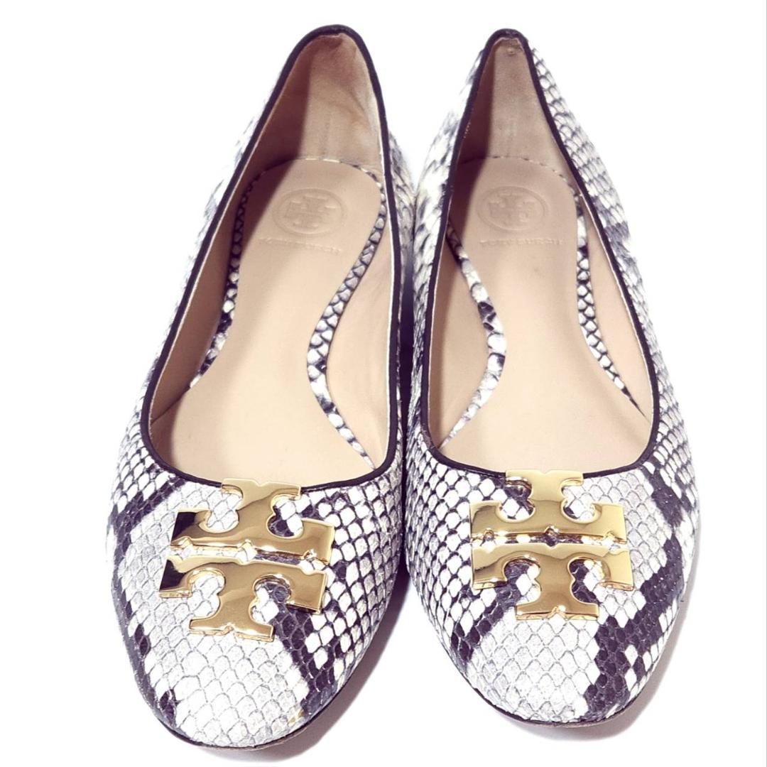 トリーバーチ パイソン柄 フラットシューズ ラウンドトゥ - メルカリ