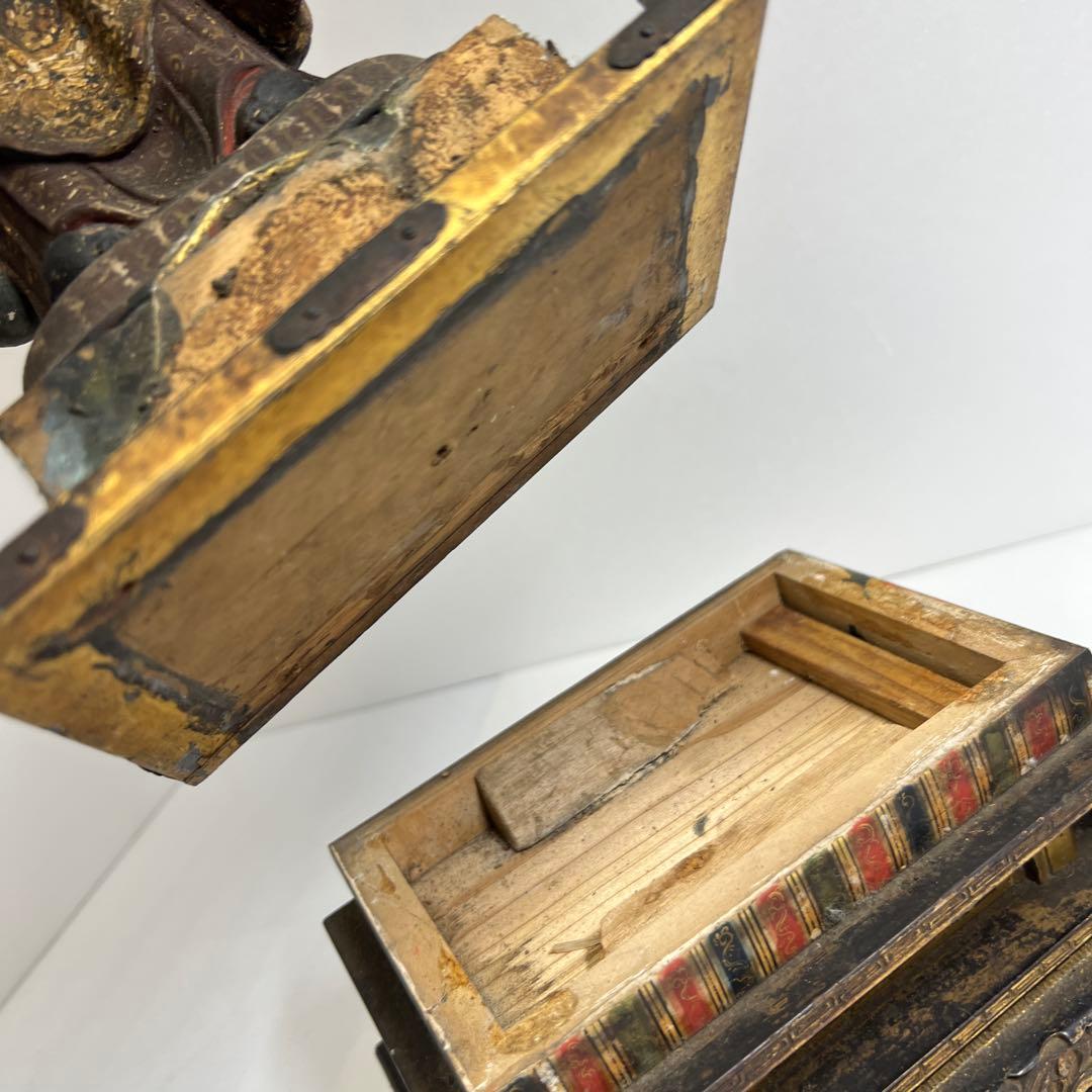 専用桃山~江戸初期木彫鬼子母神玉眼仏像高さ約49㎝ 東Y8-0203☆2F