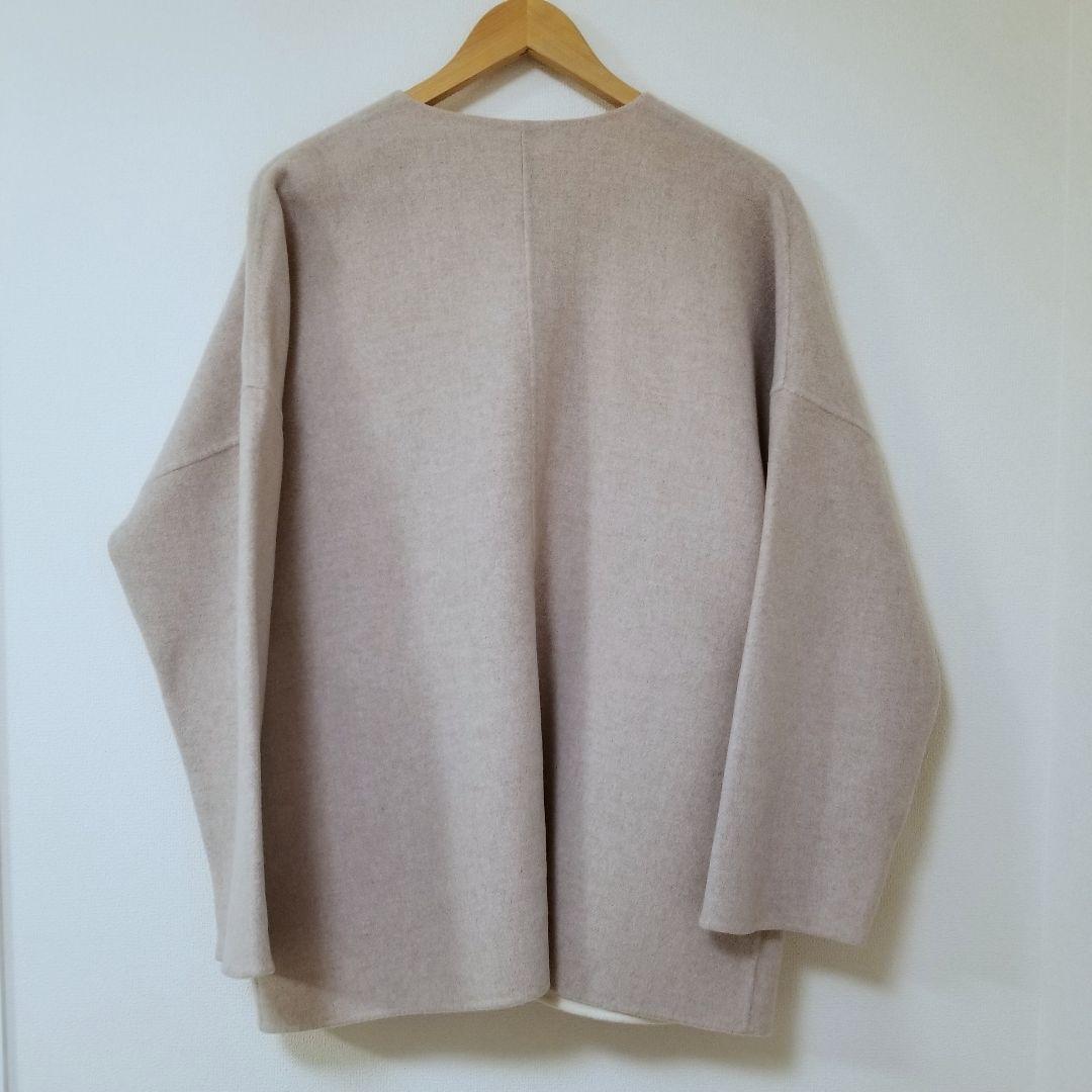 Demi-Luxe BEAMS ベルト付きリバーコート ベージュホワイト 38 - メルカリ