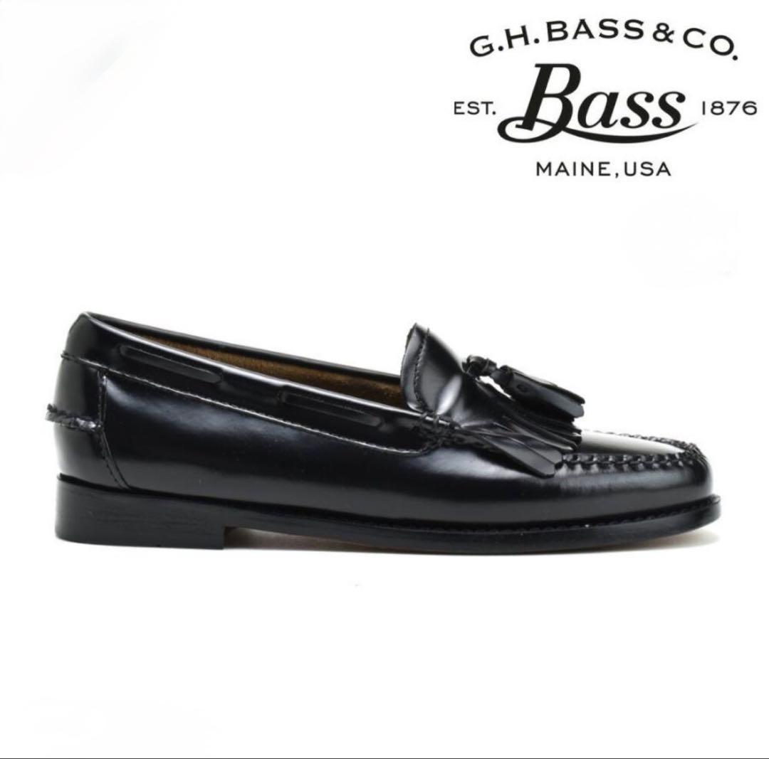 G.H. Bass & Co. ブラックタッセルローファー/US8.0・25cm ビンテージ○G.H.BASS ＆ Co.タッセルローファー黒size 8M○250117k3-m