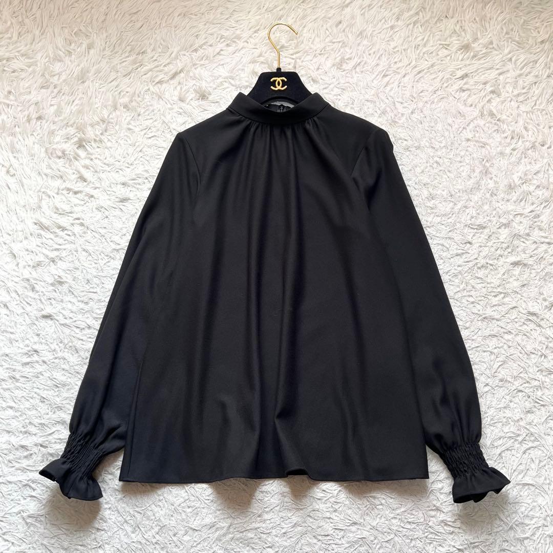 23SS theory luxe 完売 スタンドカラーロングスリーブブラウス - メルカリ