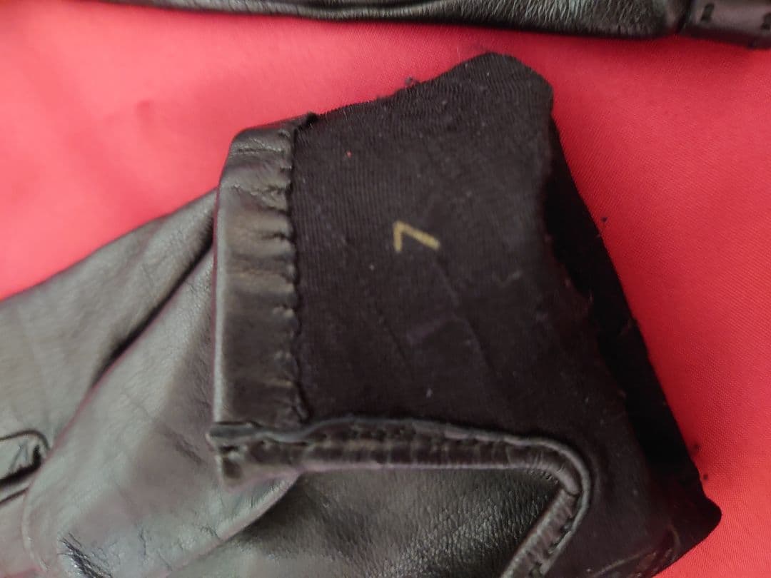 エルメス ラムレザー 手袋 Hロゴ シルバー金具 ブラック サイズ7