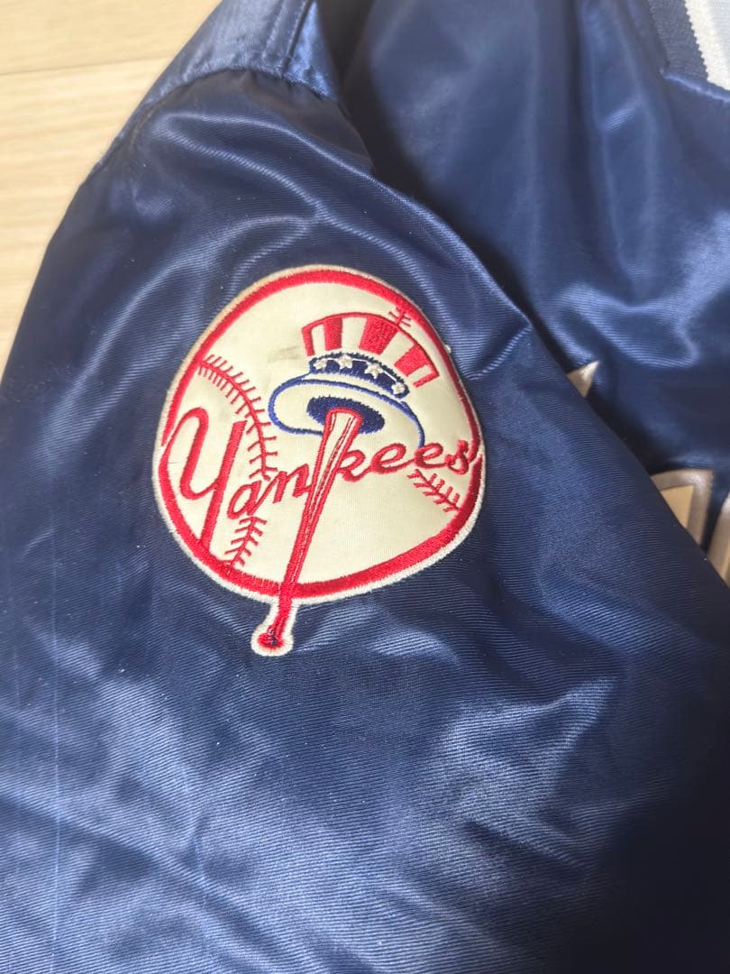 希少カラー】90s スターター ヤンキース スタジャン 右肩パッチ グレー