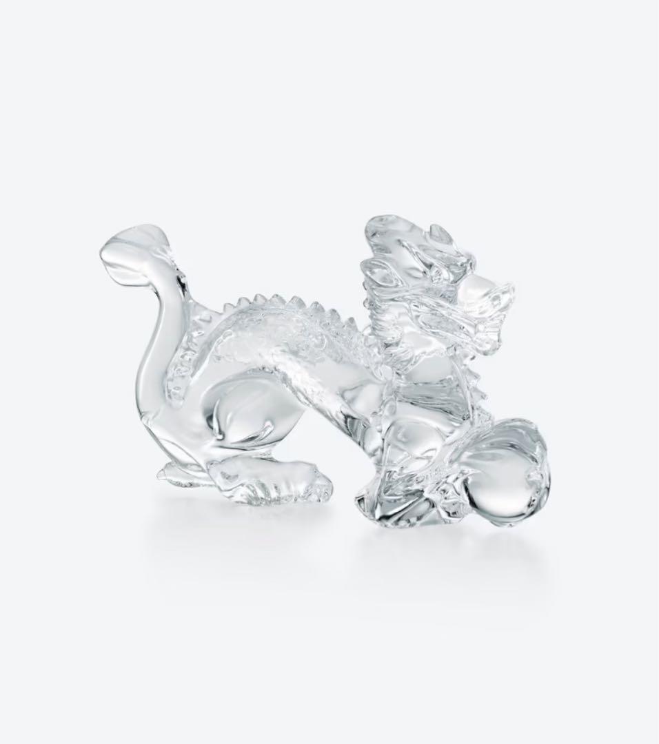 (美品)バカラ ドラゴンクリア干支 オブジェ クリスタル バカラ（Baccarat） クリスタル 干支 龍 ドラゴン 辰 十二支 クリア