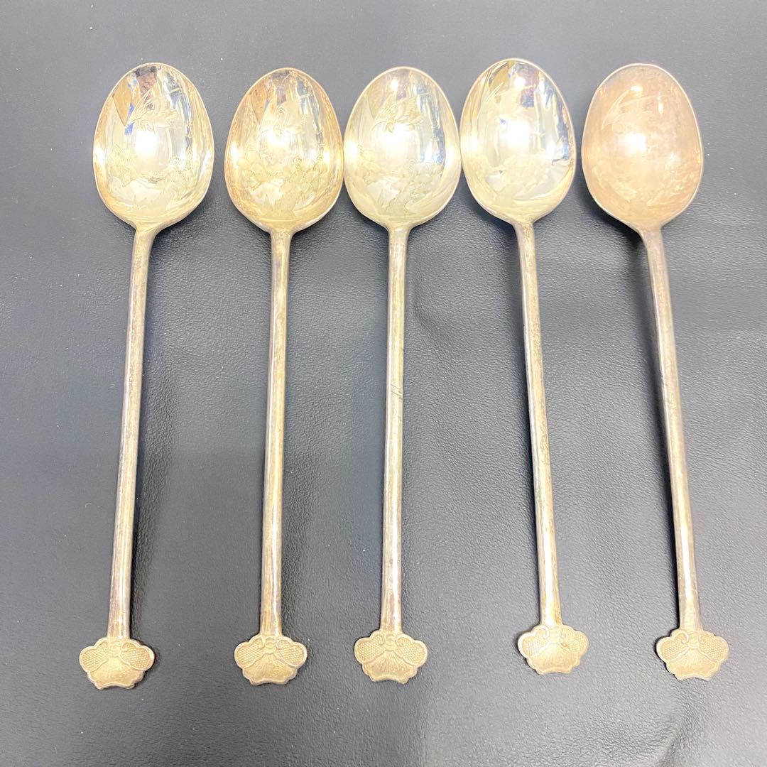 E11 慶雲上 昌丑 銀スプーン シルバー アンティーク 銀製 19.5cm