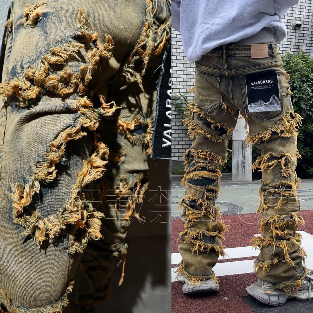 バラバサス valabasas ハードクラッシュブーツカットデニム 新品 30