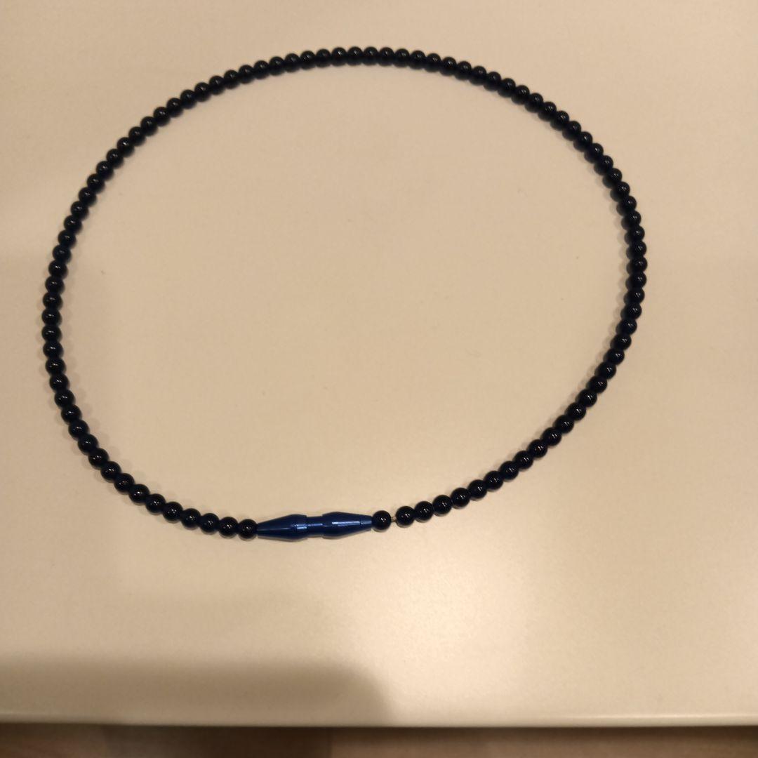 ファイテン クリスタルタッチ ブルー 50cm 【美品】 ファイテン.RAKUWAネックレス EXTREME クリスタルタッチ45cm.50cm