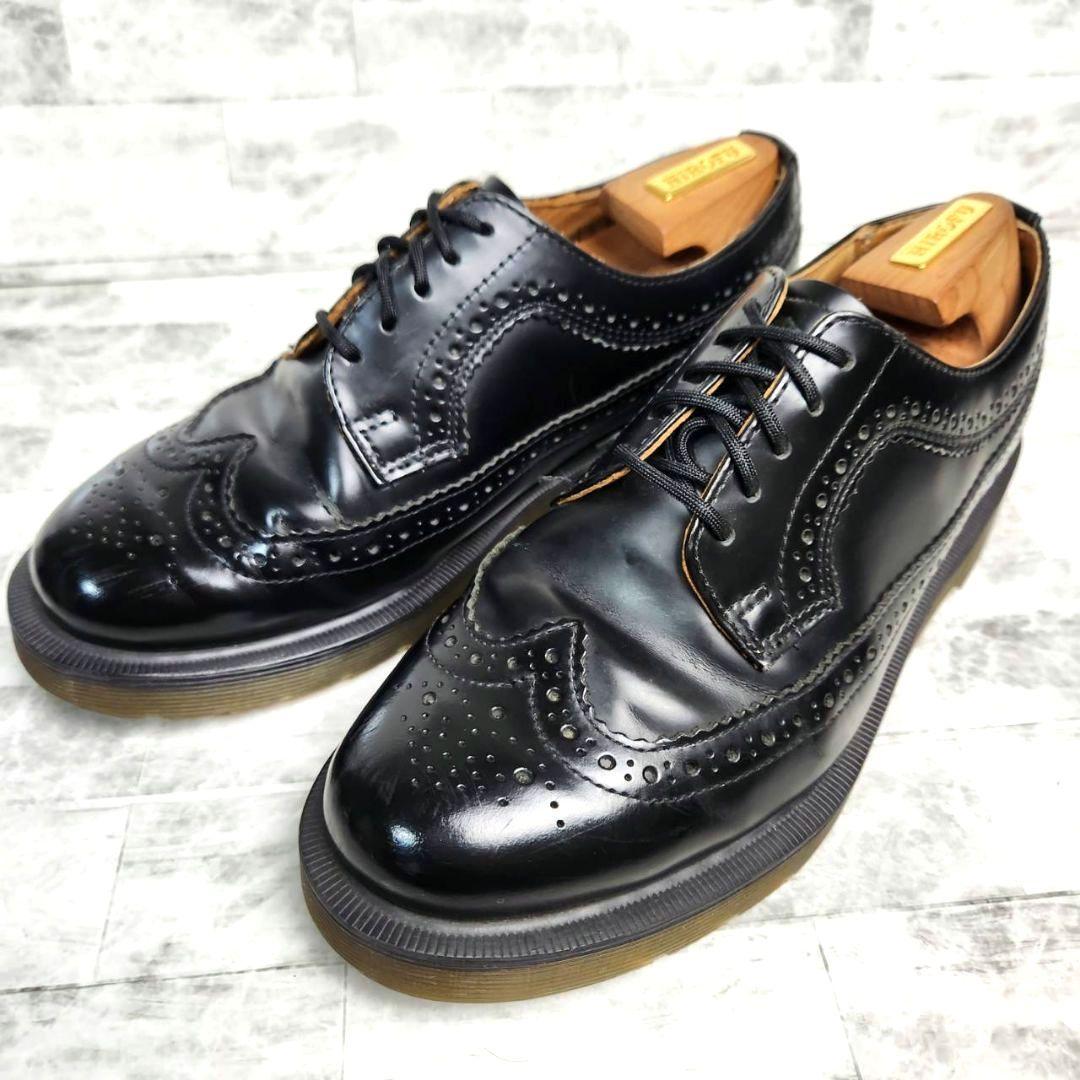 希少】ドクターマーチン ウイングチップ 5ホール メダリオン 13844 黒