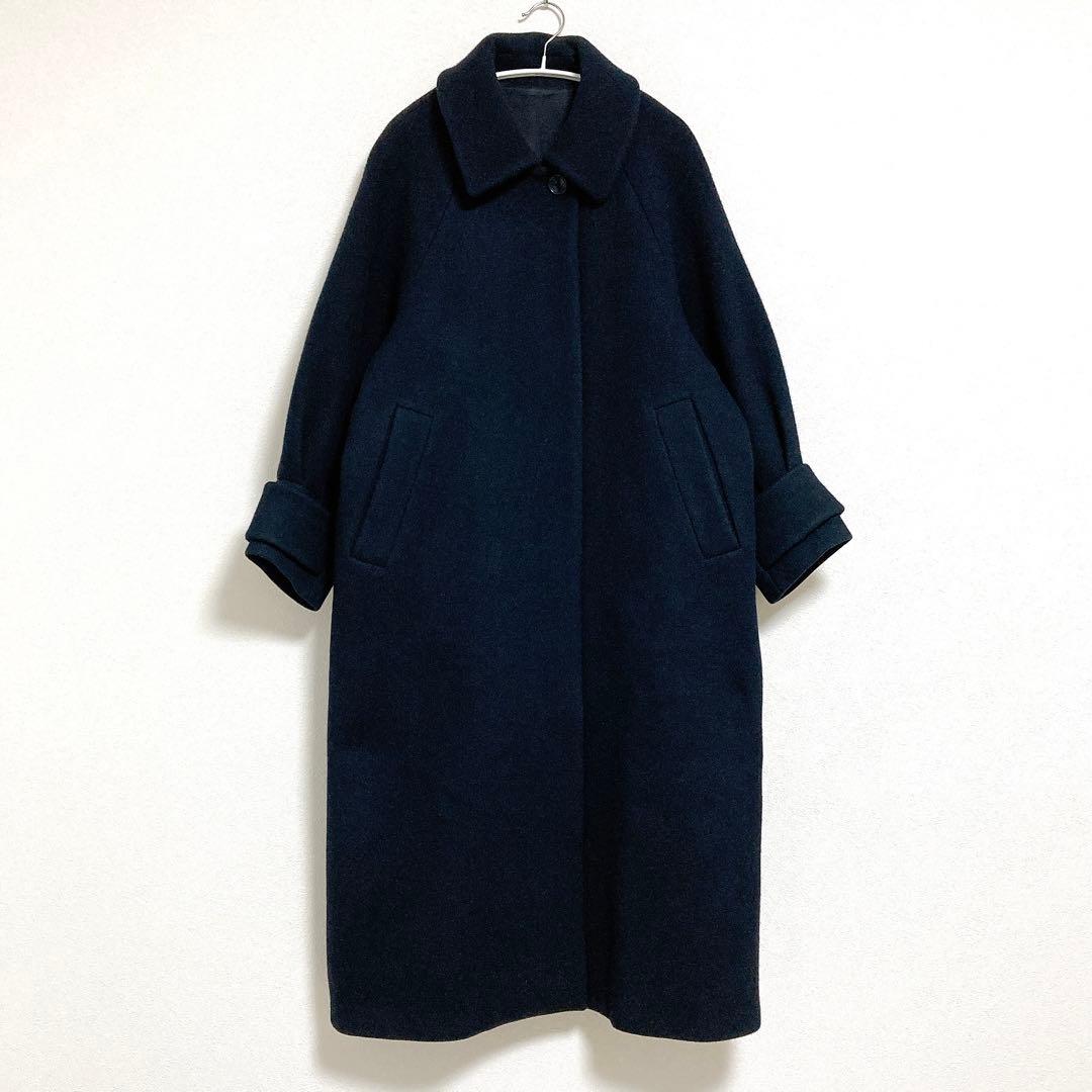 カレンソロジー メルトンステンカラーコート ゆったり 36 ネイビー