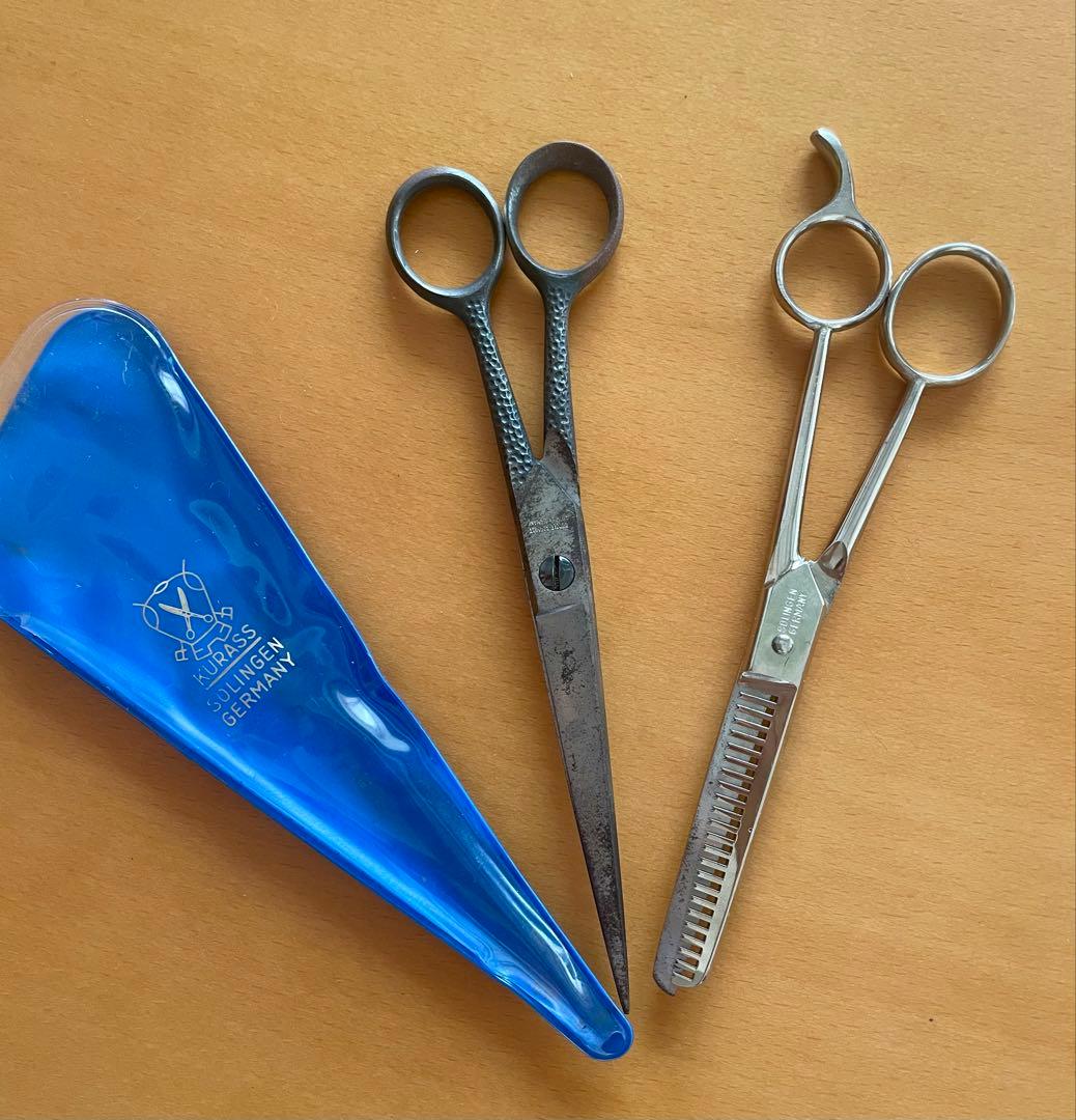 【稀少品】SOLINGEN 理容バサミセット　ドイツ製　アンティーク ハサミ はさみ Solingen KRETZER ドイツ製 ゾーリンゲン クレッツァー