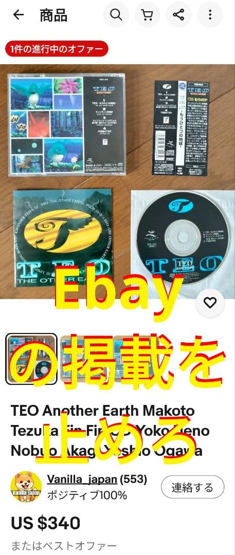 TEOもうひとつの地球 手塚眞 フィンフィン CD 上野洋子 赤城信夫 小川