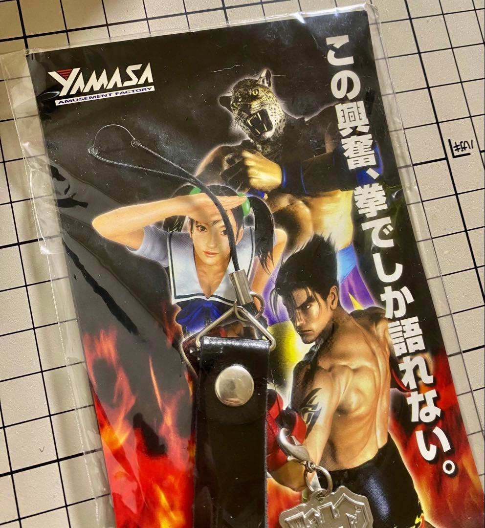 非売品・極少】山佐 パチスロ 鉄拳 メタルロゴストラップ 台紙付き