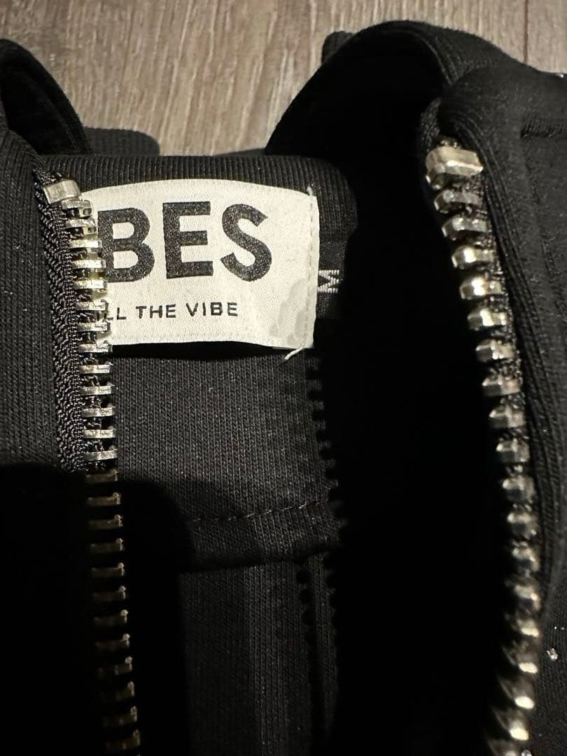 VYBES ジップアップパーカー ラインストーン hiphop hth M - メルカリ