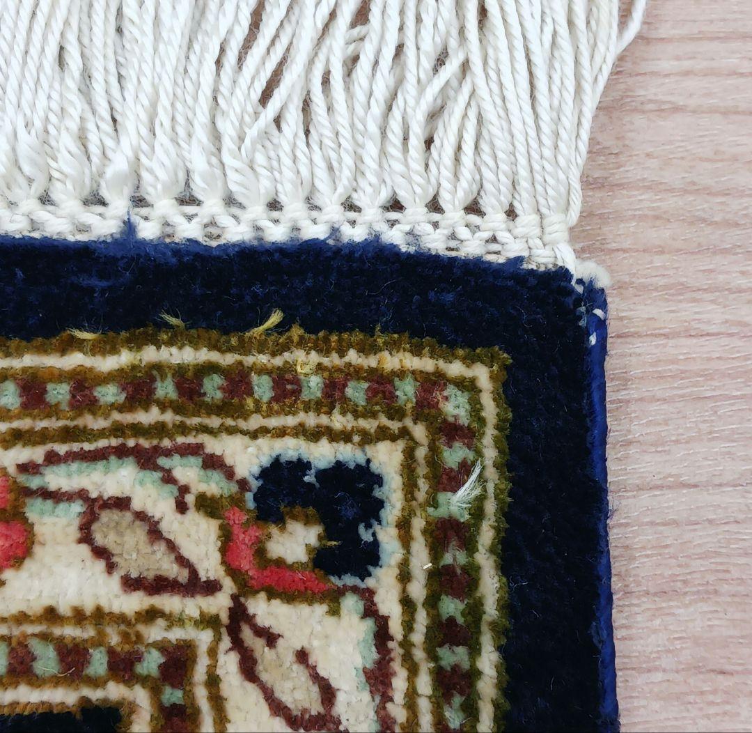 Y3283 高級ペルシャ絨毯 クム産 工房サイン シルク100% 手織り - メルカリ