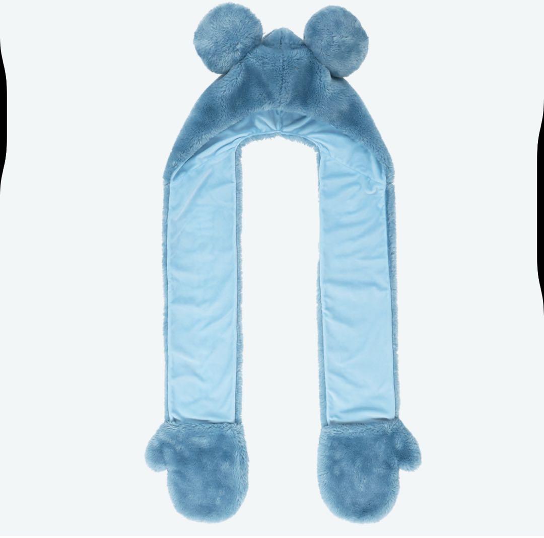 Disney ファンキャップ マフラーキャップ 2点セット 青 - メルカリ