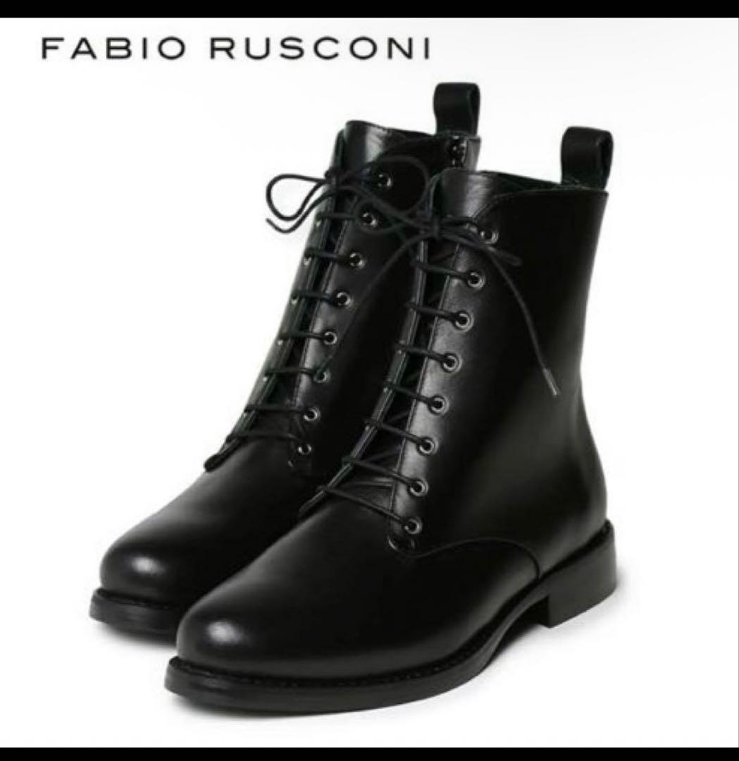 ファビオルスコーニ レースアップショートブーツ ブラック - メルカリ
