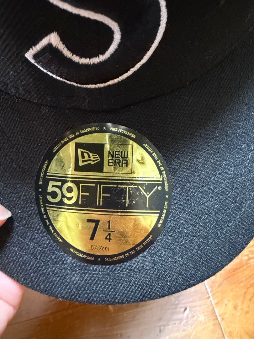 Supreme 59FIFTY ブラックキャップ 7 1/4 - メルカリ