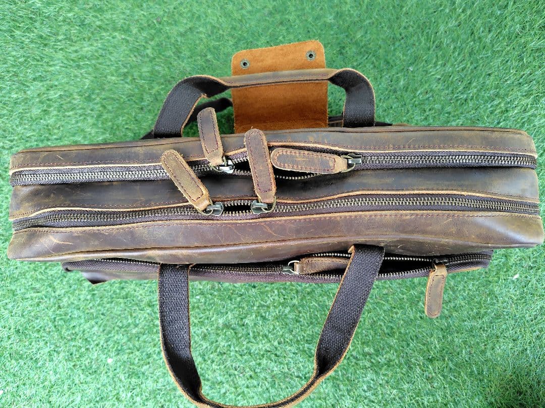 レザー 製 ビジネスバッグ ブラウン - メルカリ