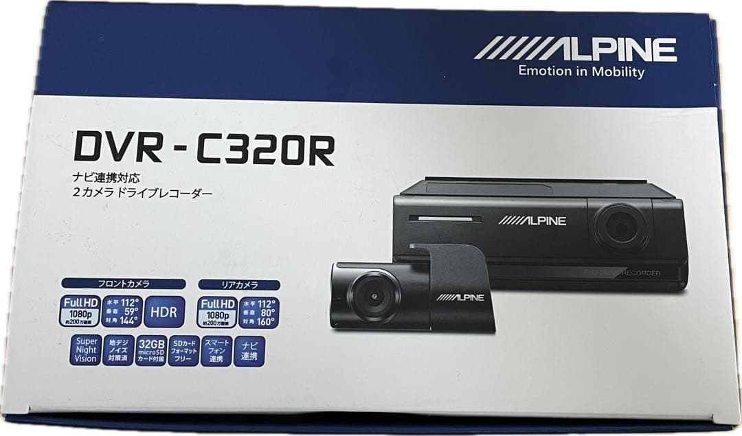 ALPINE DVR-C320R ドライブレコーダー　未使用品 ALPINE（アルパイン） DVR-C320R 新品未開封 ドライブレコーダー