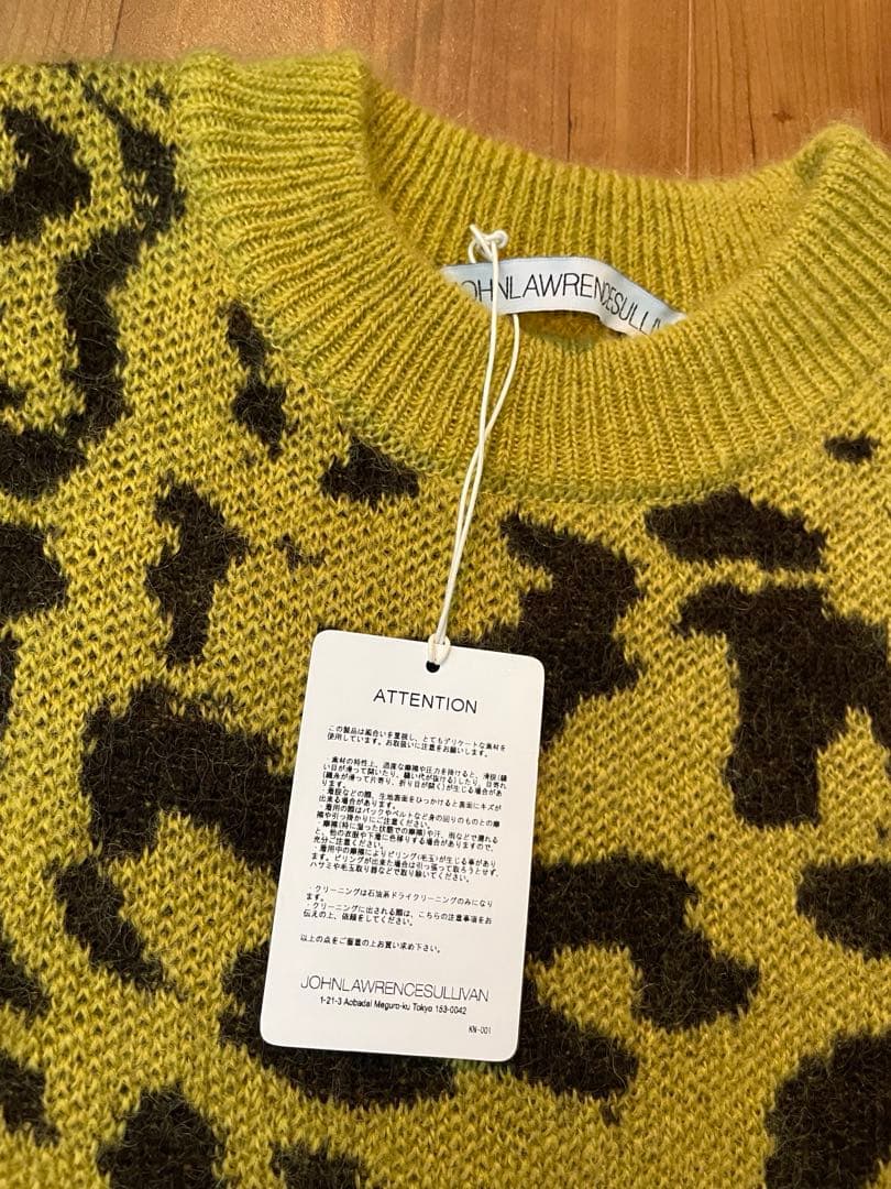 未使用 23AW ジョンローレンス サリバン モヘアニット レオパード 野村