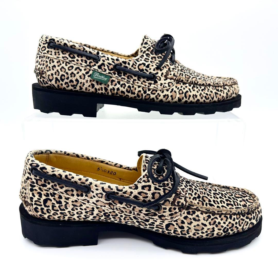 極美品】パラブーツ MALO デッキシューズ レオパード レザー UA別注