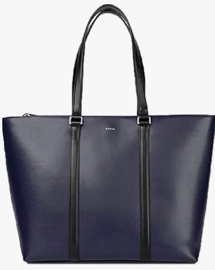 ポールスミス　A4トートバッグ　シティエンボスネイビー　 レザー　ビジネスバック 美品 Paul Smith シティエンボス トートバッグ レザー ネイビー系