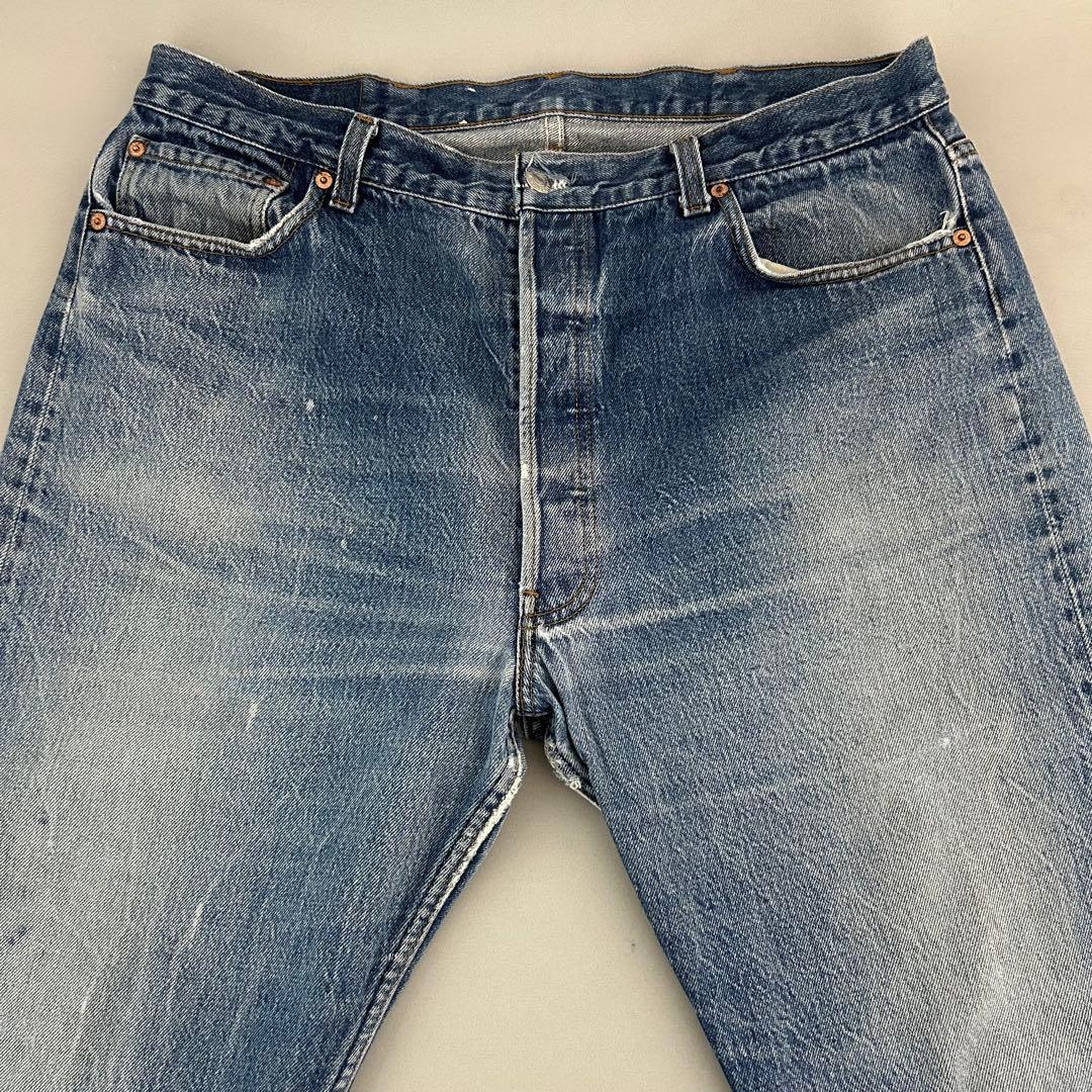 80s USA製 Levi's 501 脇割 W40 要リペア ナイロンフット - メルカリ