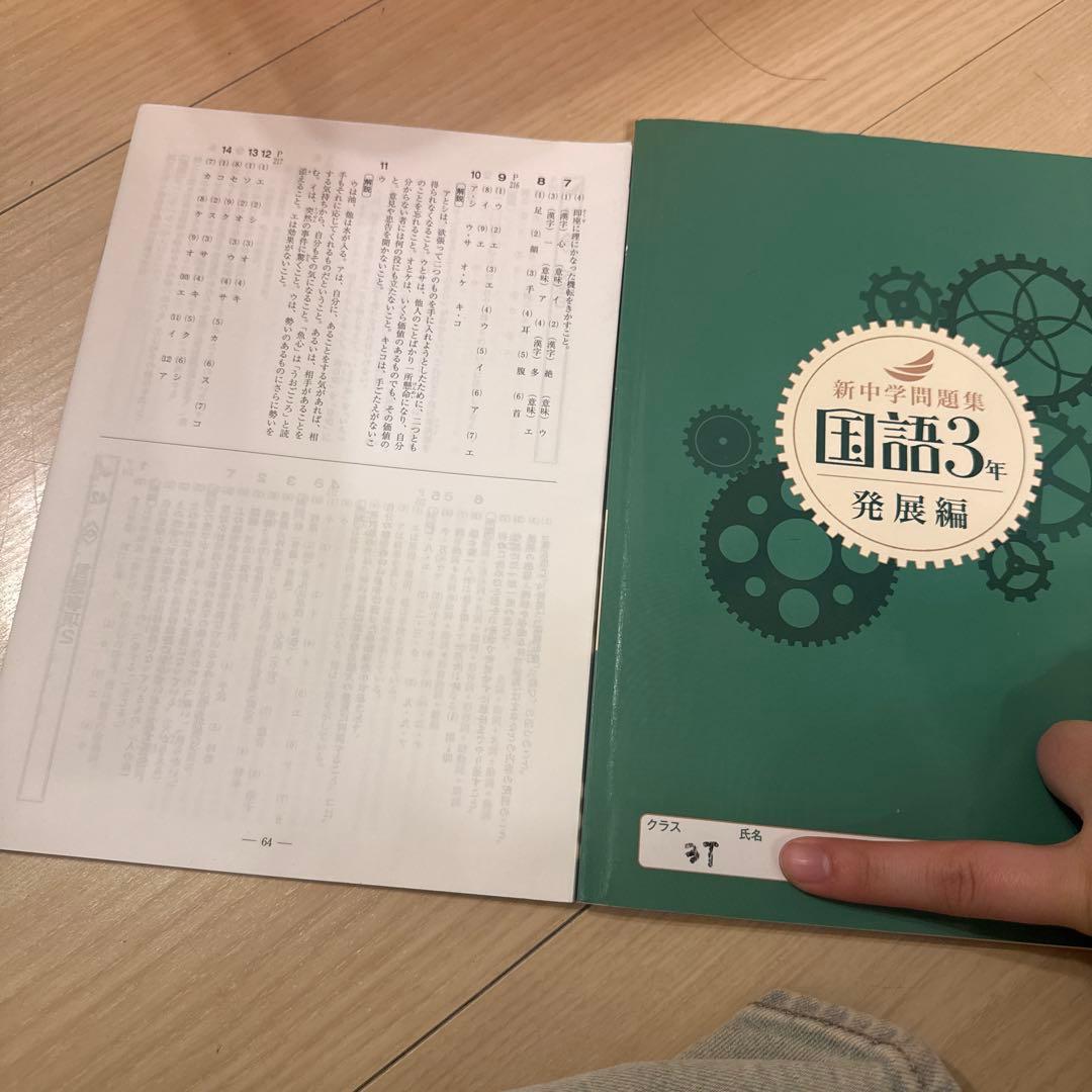 新中学問題集 国語3年 発展編⭐️早稲田アカデミー特訓生使用 - メルカリ