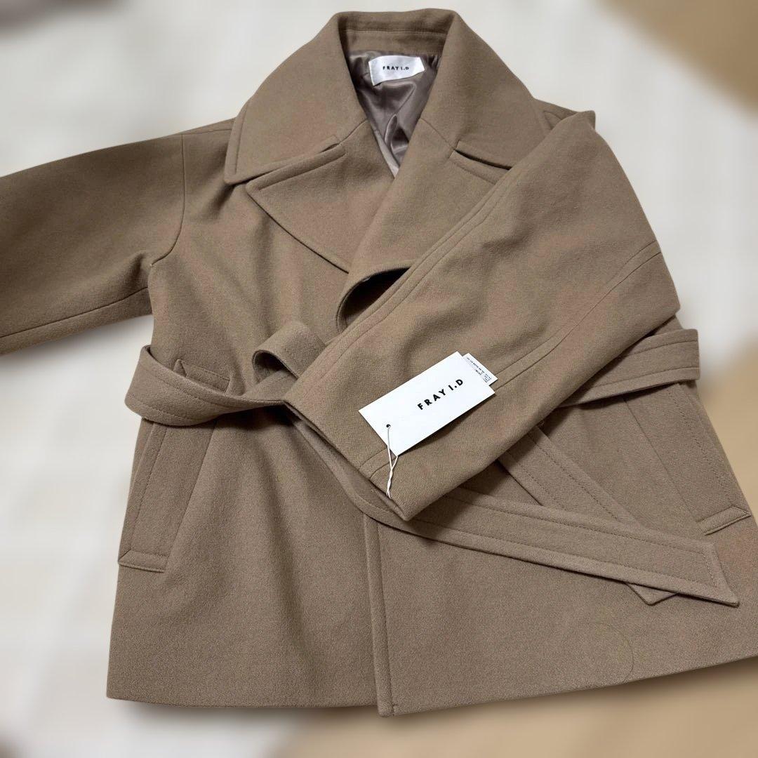 新品】FRAY I.D ビッグカラーショートコート - メルカリ