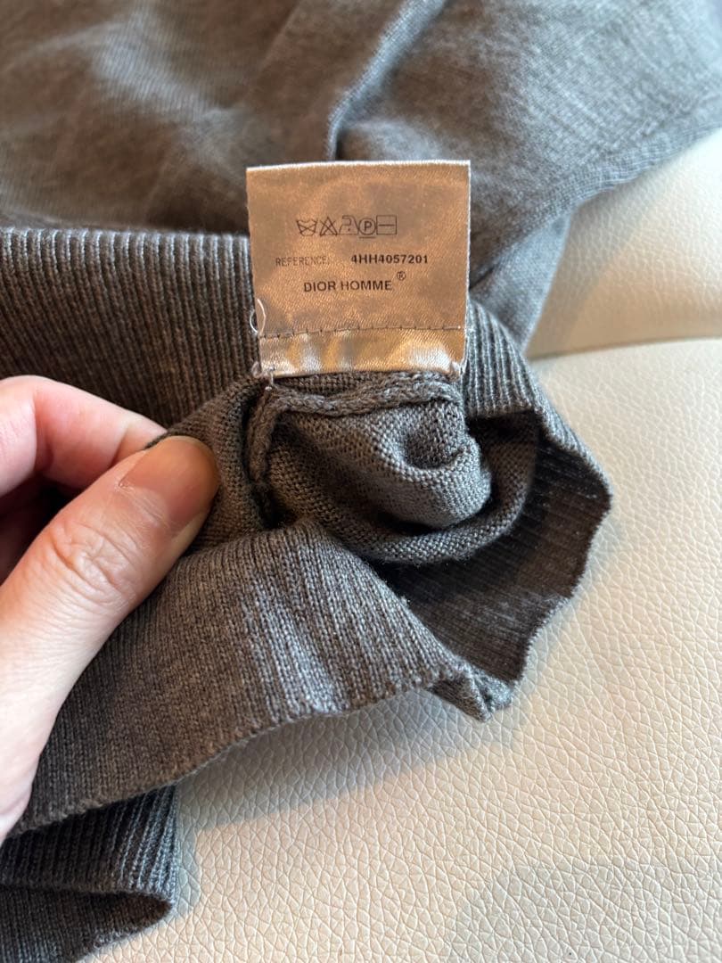 ディオールオム エディスリマン 2004AW Vネックニット グレー - メルカリ