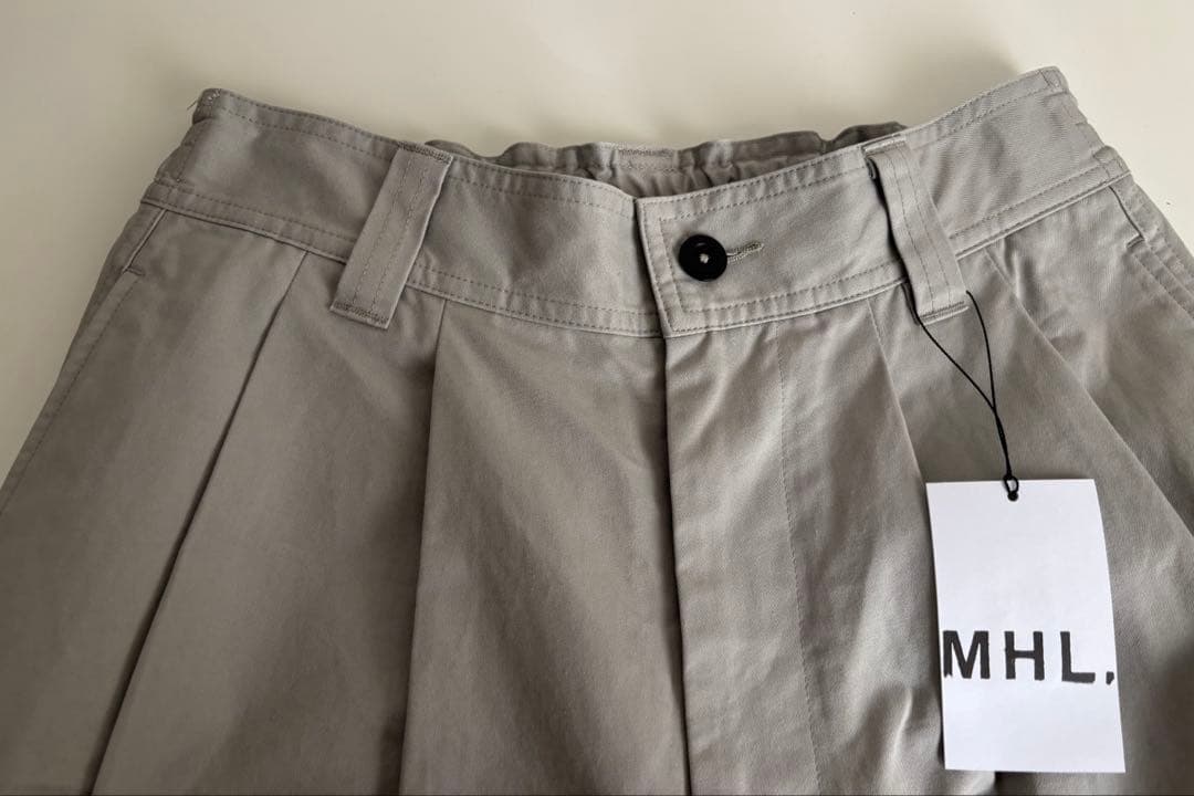 新品】2025SS MHL. コットンパンツ グレージュ マーガレットハウエル