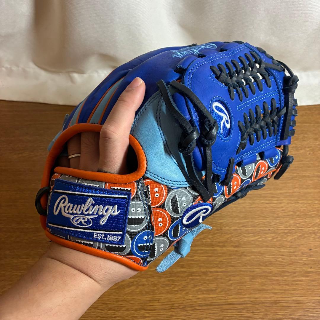 ローリングス HOH 一般軟式 グローブ グラブ 内野用 スマイル柄 美品 ローリングス HOH 一般軟式 グローブ グラブ 内野用 スマイル柄 美品