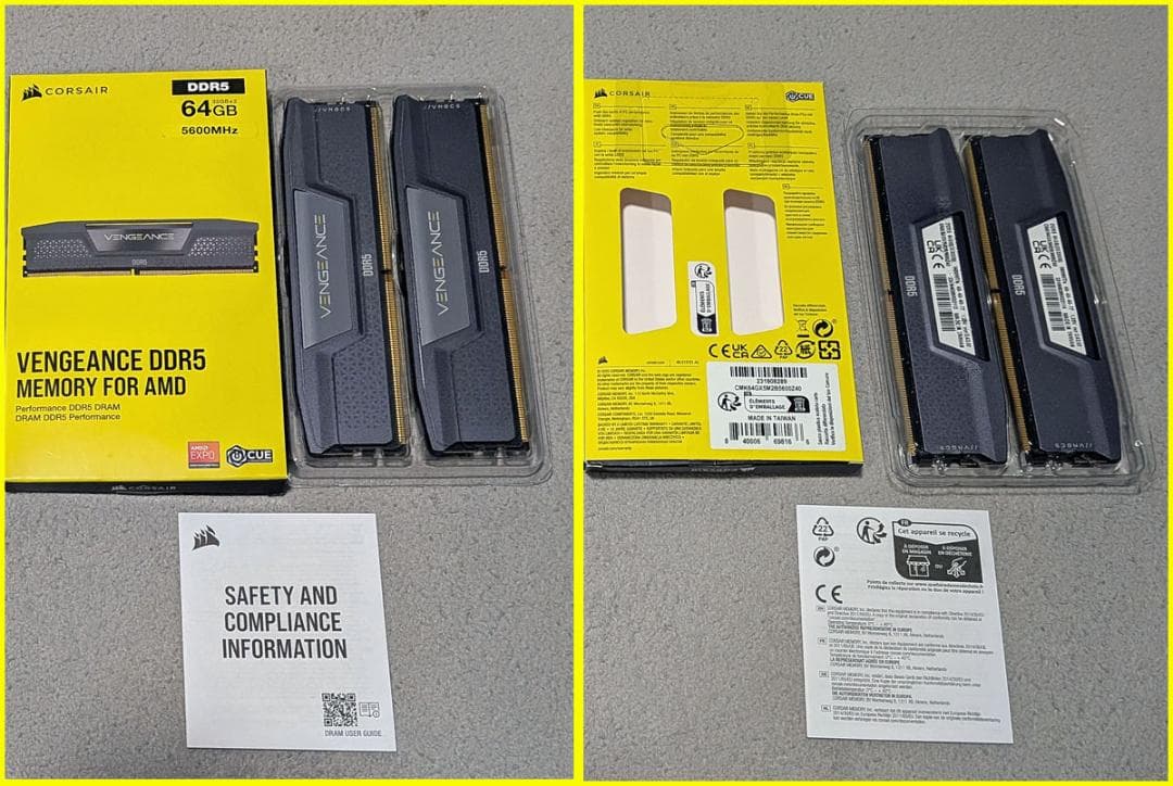 メモリー CORSAIR VENGEANCE DDR5 64GB 5600MHz32x2 CORSAIR VENGEANCE DDR5 RAM 64GB (2x32GB) 5600MHz CL40-40-40-77